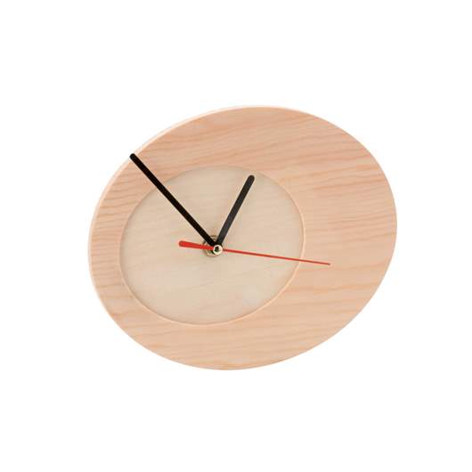 Clock with clockwork + hands oval 17x20 cm